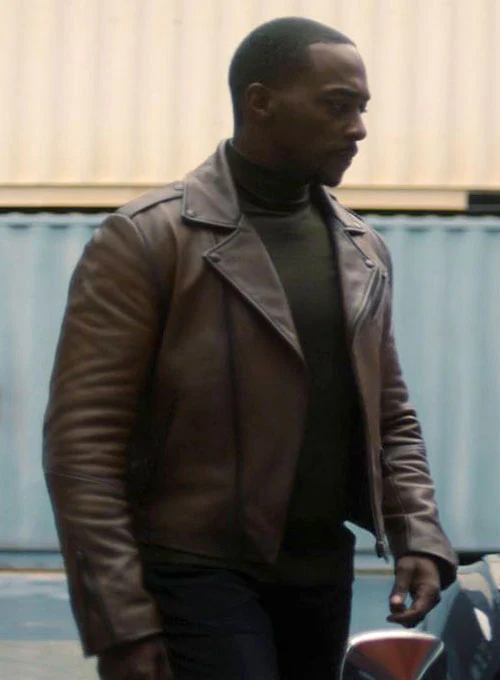 Anthony Mackie Falcon and The Winter Solider Leather Jacket - Image 3