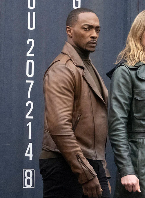 Anthony Mackie Falcon and The Winter Solider Leather Jacket - Image 4