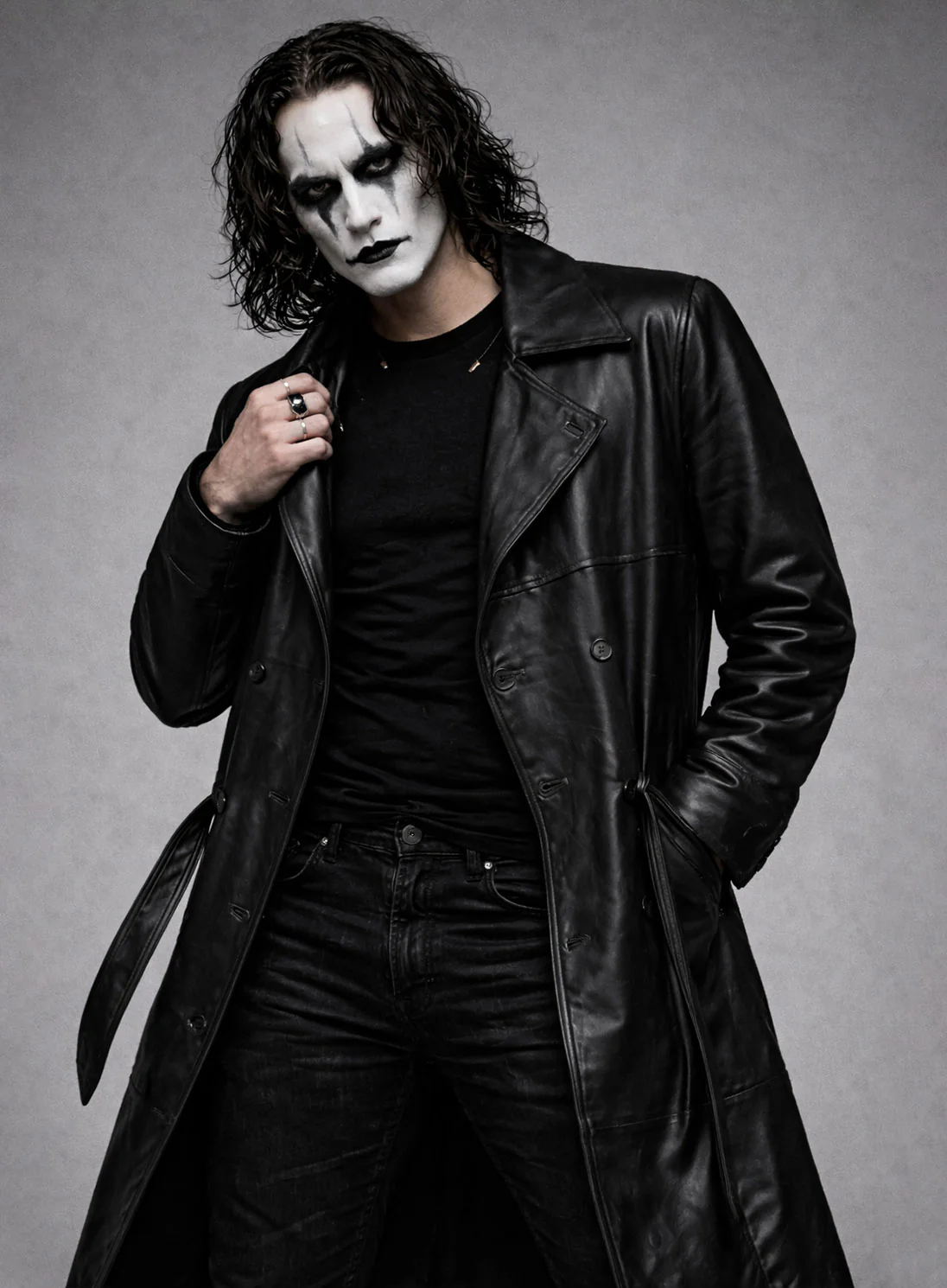 Brandon Lee The Crow Leather Coat - Image 6