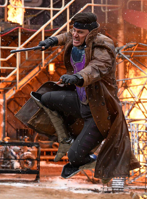 Channing Tatum Gambit Deadpool and Wolverine Leather Coat - Image 3
