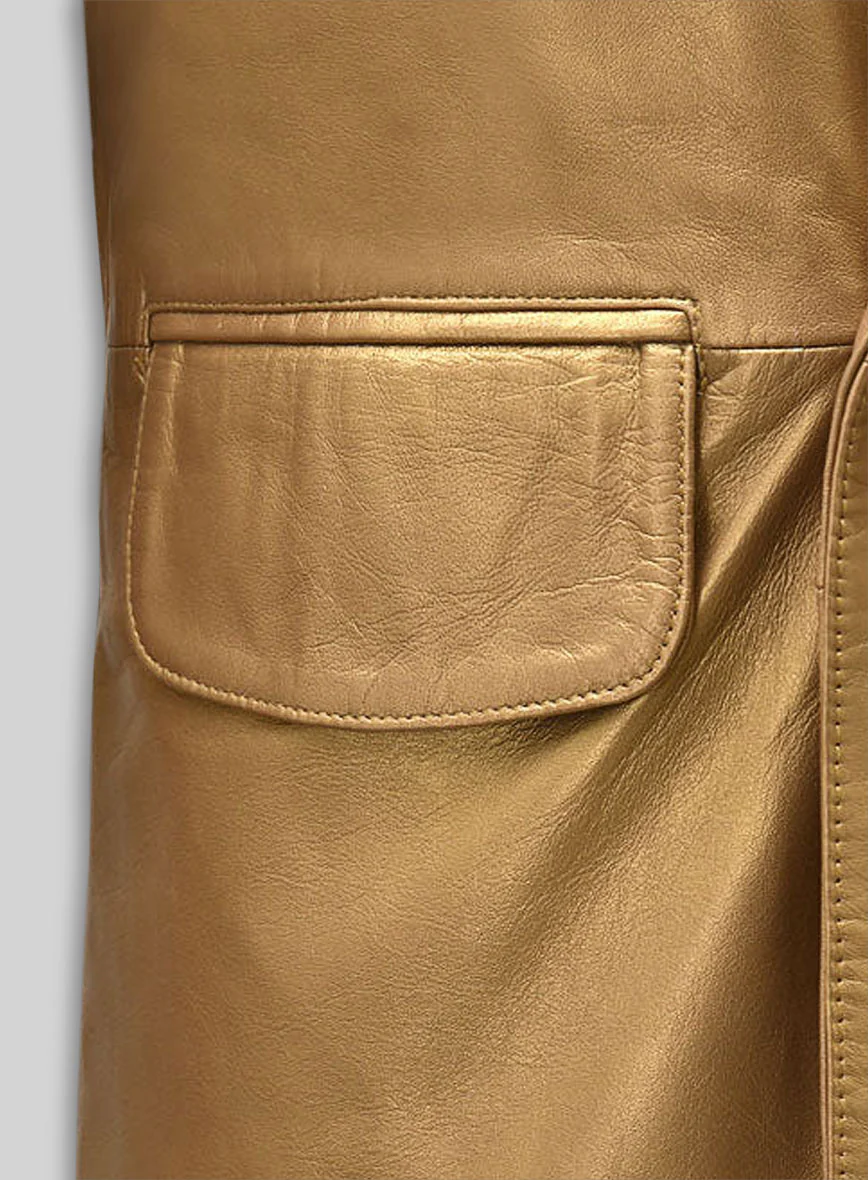 Golden Hugh Jackman The Prestige Leather Long Coat - Image 3