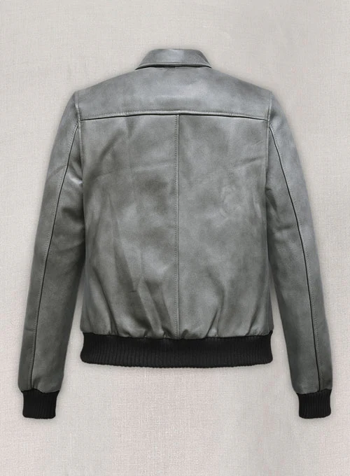 Harbor Gray Kendall Jenner Leather Jacket # 1 - Image 3