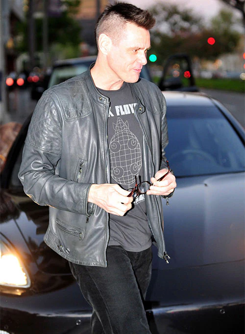 Jim Carrey Leather Jacket #2 - Image 3
