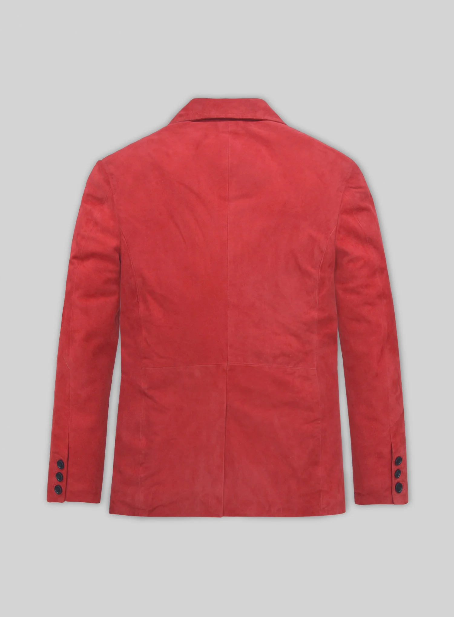 Lava Red Suede Leather Blazer - # 125 - Image 3