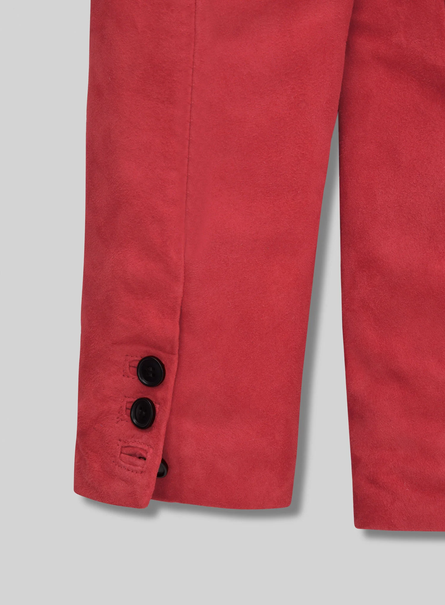 Lava Red Suede Leather Blazer - # 125 - Image 5