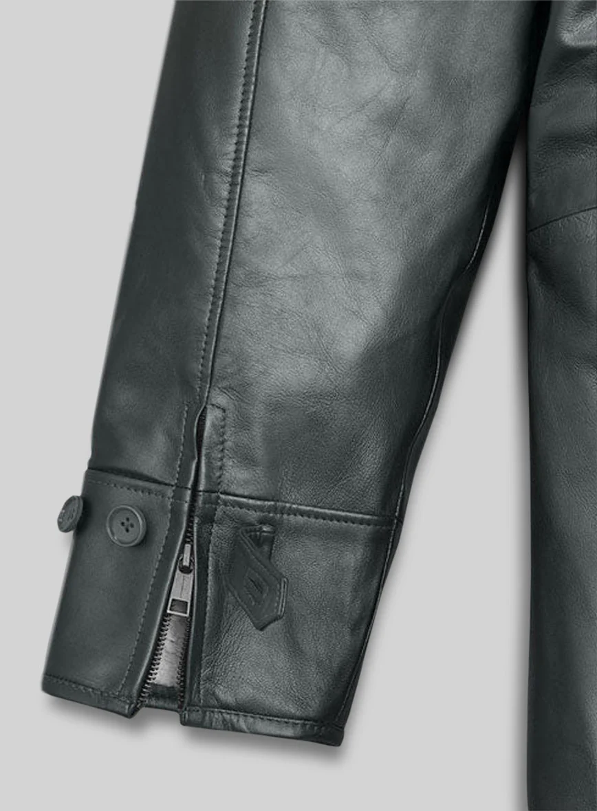 Metallic Lurex Gray Tom Hardy Trench Coat - Image 4