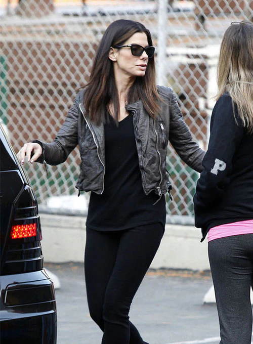 Sandra Bullock Leather Jacket #2 - Image 3