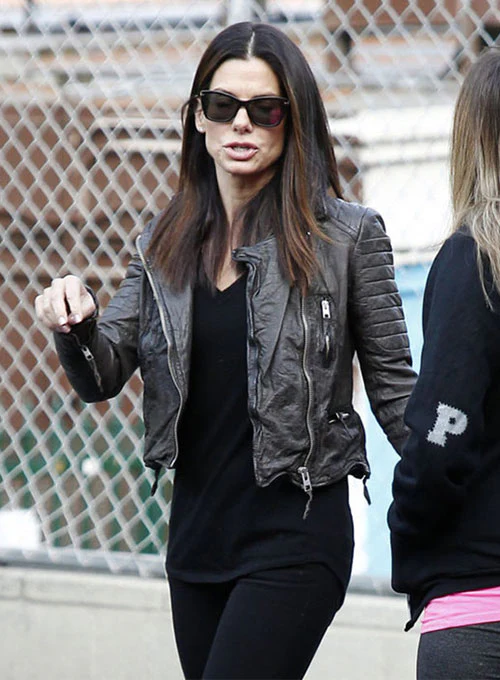 Sandra Bullock Leather Jacket #2 - Image 4