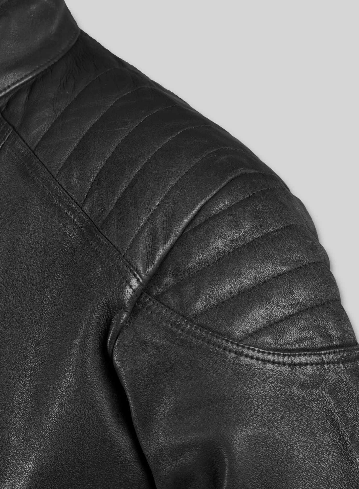 Shotgun Black Moto Leather Jacket - Image 5