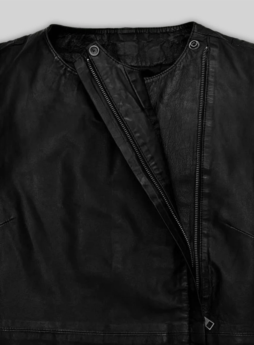 Soft Rich Black Washed and Wax Leather Top Style # 64 - Image 3