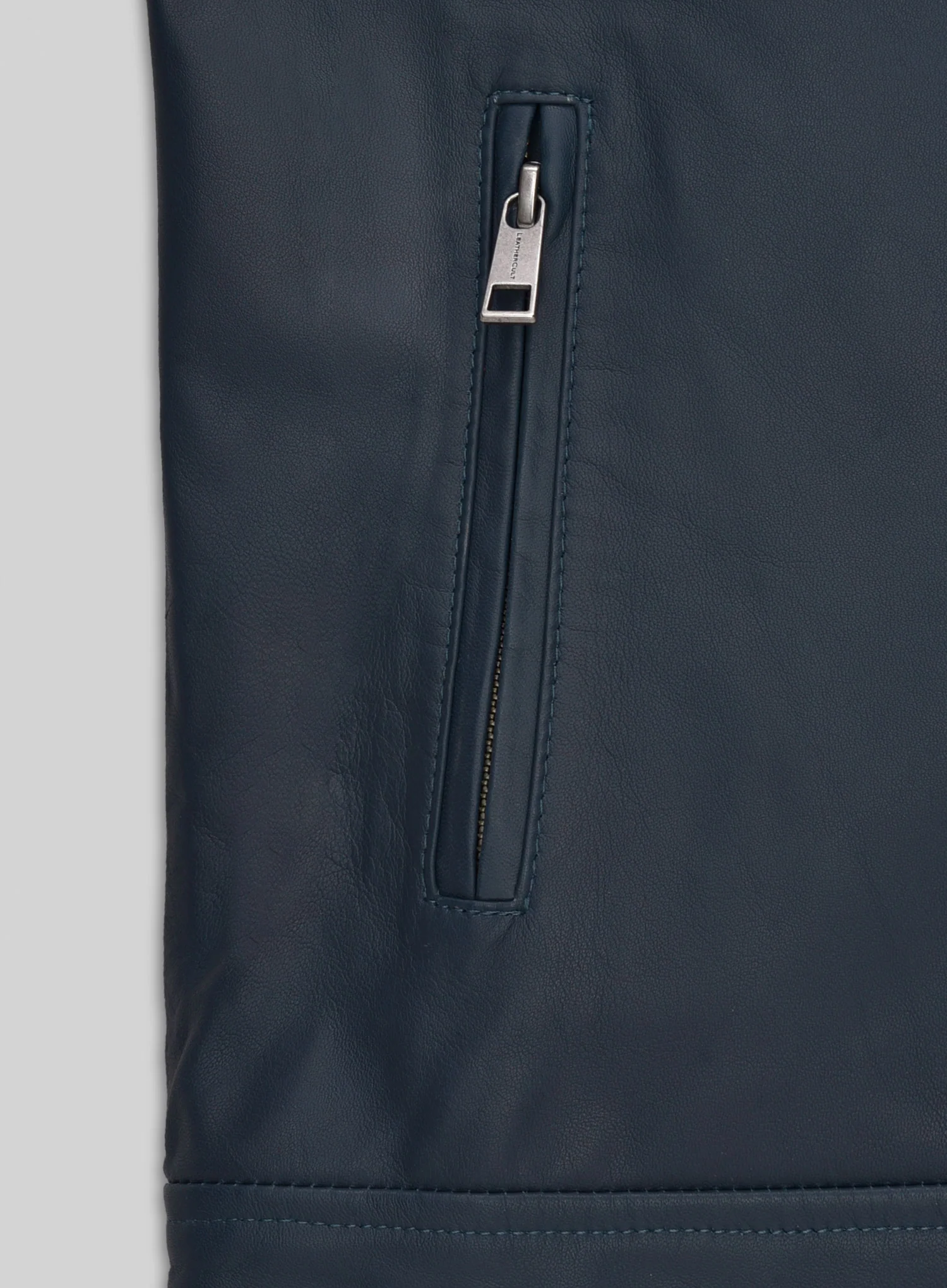 Soft Winsor Blue Michael Fassbender Leather Jacket - Image 6