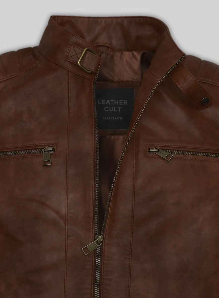 Spanish Brown Andrew Tate Leather Jacket - Image 3