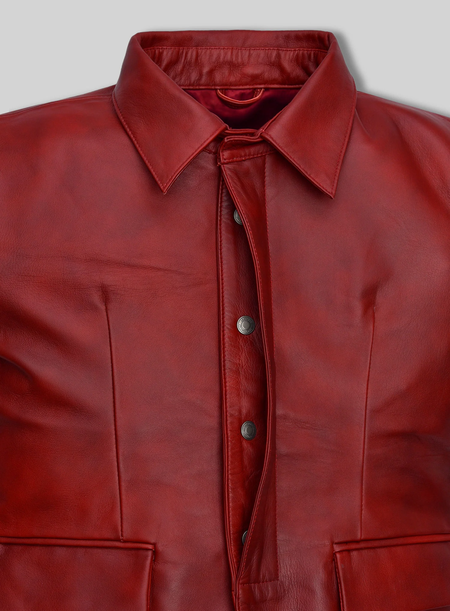 Spanish Red Leather Top Style # 57 - Image 4