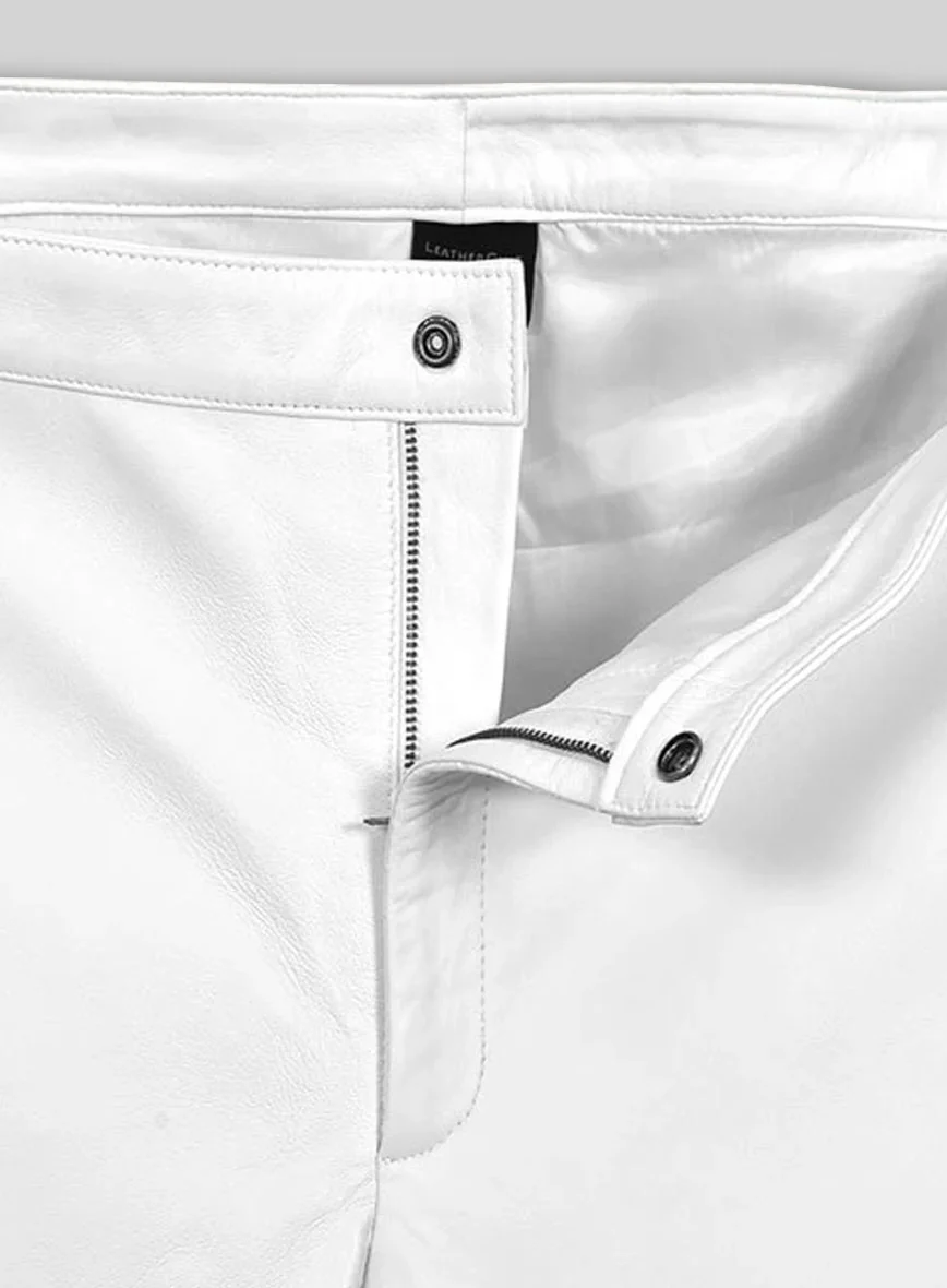 Striped Biker Leather Pants - Image 3