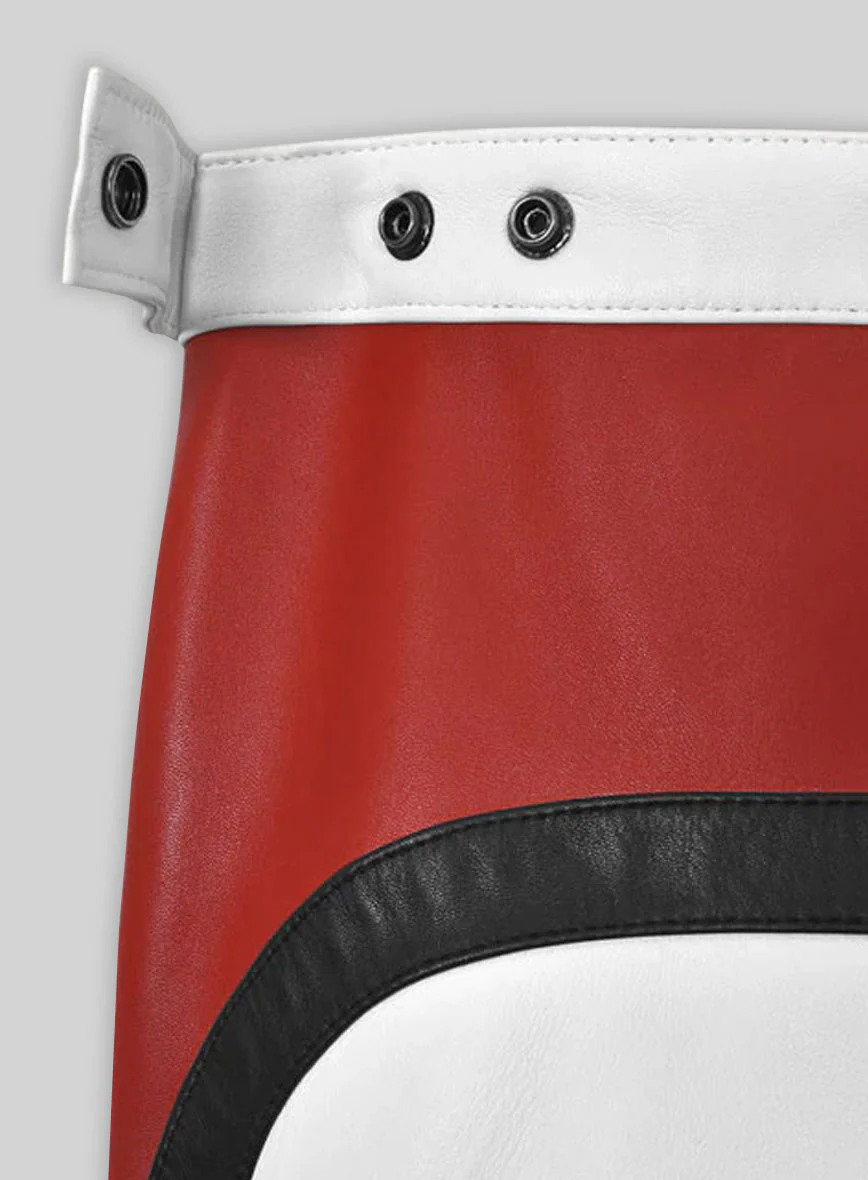 Striped Biker Leather Pants - Image 4