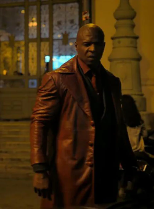 Terry Crews The Killer Game Leather Long Coat - Image 4