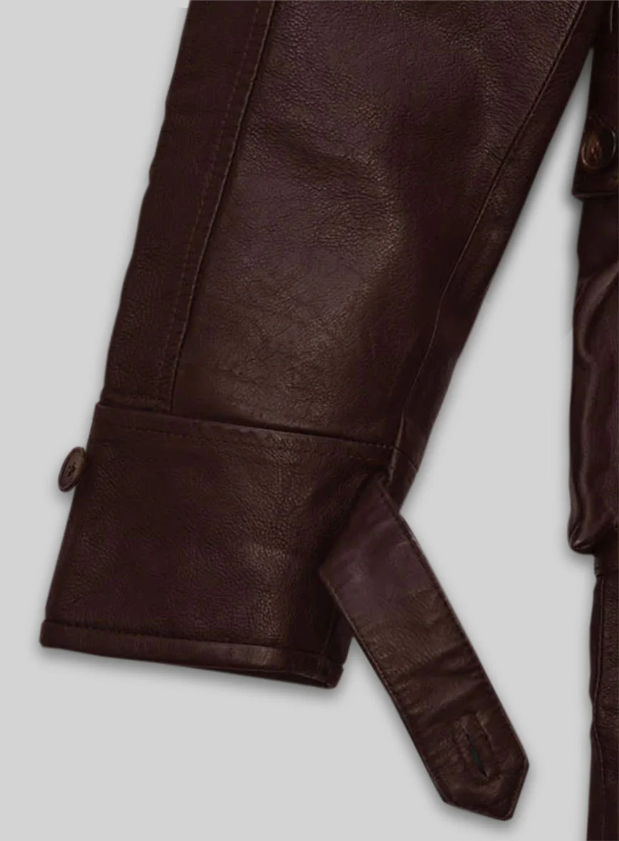 Thick Goat Brown Washed & Wax Tom Hardy Trench Coat - Image 4