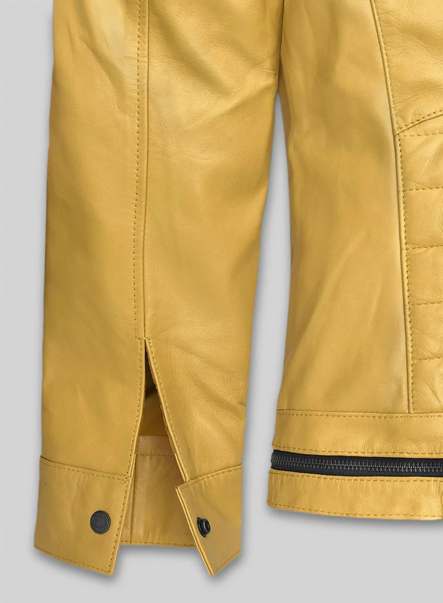 Yellow Andrew Tate Leather Jacket - Image 6